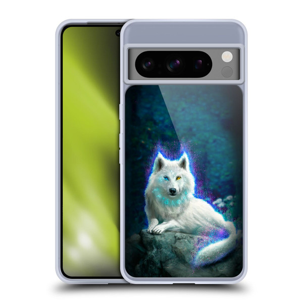 Anthony Christou Fantasy Art White Wolf Soft Gel Case for Google Pixel 8 Pro