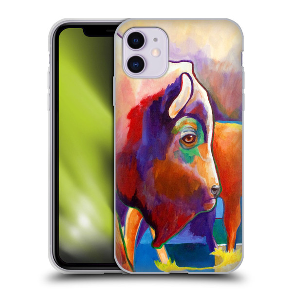 Jody Wright Animals Bison Soft Gel Case for Apple iPhone 11