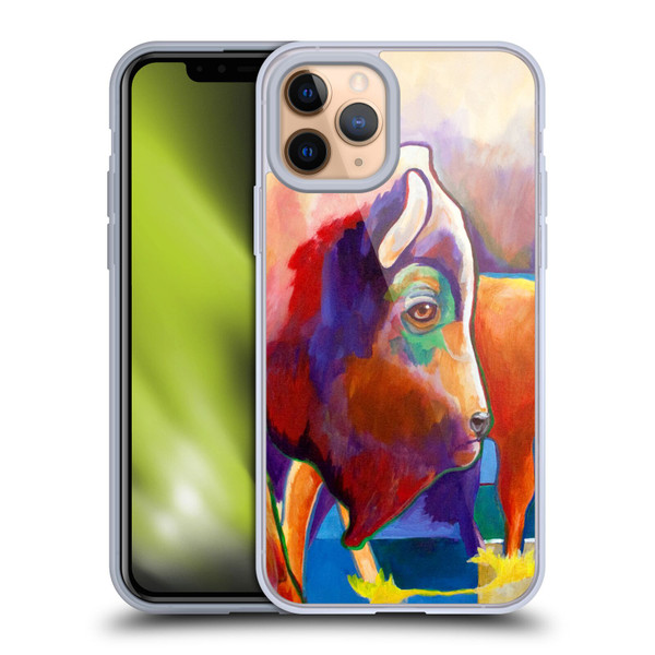Jody Wright Animals Bison Soft Gel Case for Apple iPhone 11 Pro