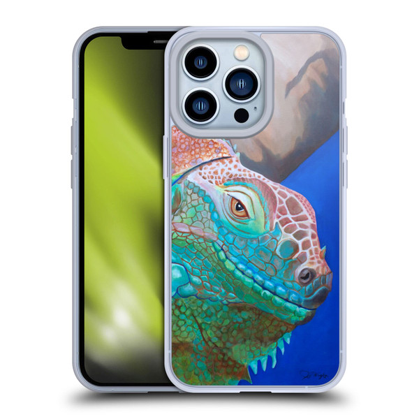 Jody Wright Animals Iguana Attitude Soft Gel Case for Apple iPhone 13 Pro