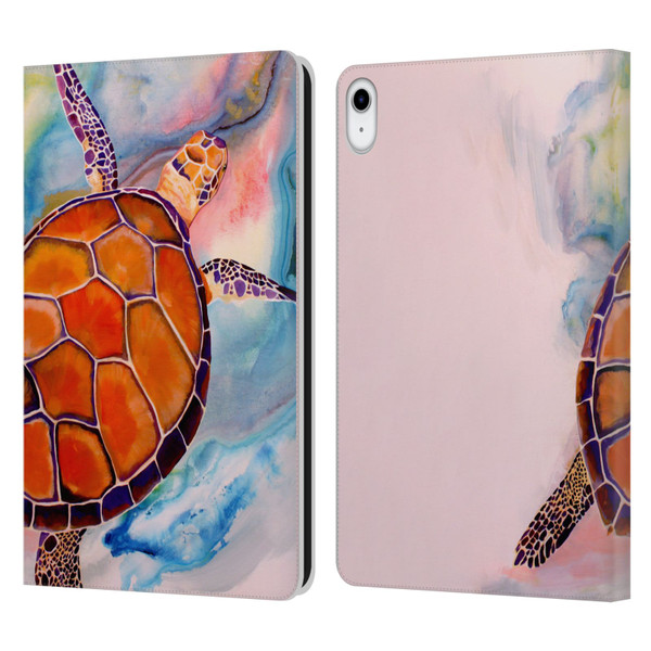 Jody Wright Animals Tranquility Sea Turtle Leather Book Wallet Case Cover For Apple iPad 10.9 (2022)