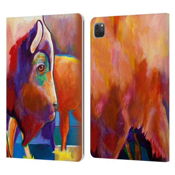 Jody Wright Animals Bison Leather Book Wallet Case Cover For Apple iPad Pro 11 2020 / 2021 / 2022