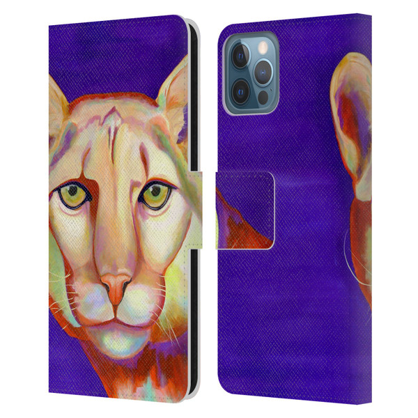 Jody Wright Animals Panther Leather Book Wallet Case Cover For Apple iPhone 12 / iPhone 12 Pro