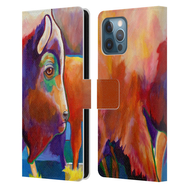 Jody Wright Animals Bison Leather Book Wallet Case Cover For Apple iPhone 12 Pro Max