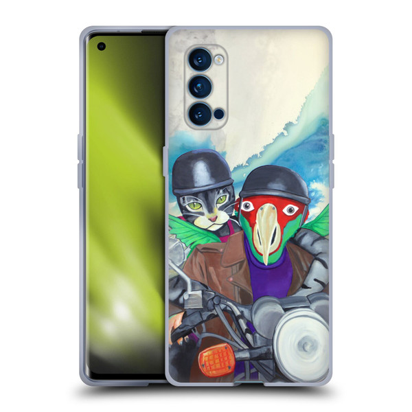 Jody Wright Animals Bikers Different Strokes Soft Gel Case for OPPO Reno 4 Pro 5G