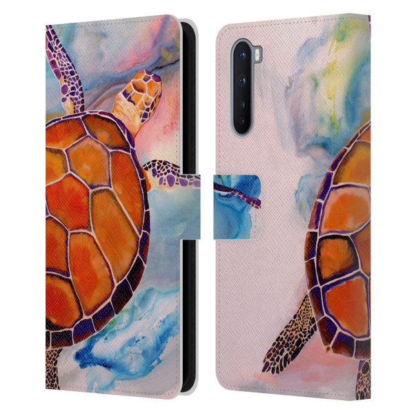 Jody Wright Animals Tranquility Sea Turtle Leather Book Wallet Case Cover For OnePlus Nord 5G