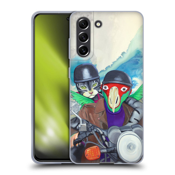 Jody Wright Animals Bikers Different Strokes Soft Gel Case for Samsung Galaxy S21 FE 5G