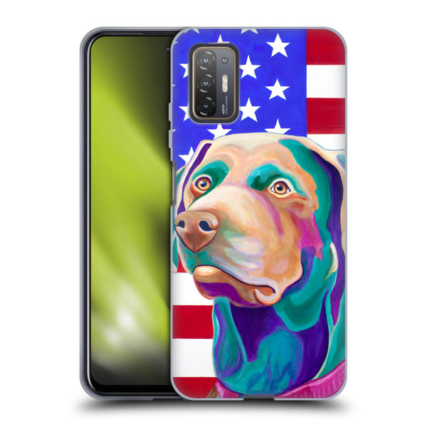 Jody Wright Dog And Cat Collection US Flag Soft Gel Case for HTC Desire 21 Pro 5G