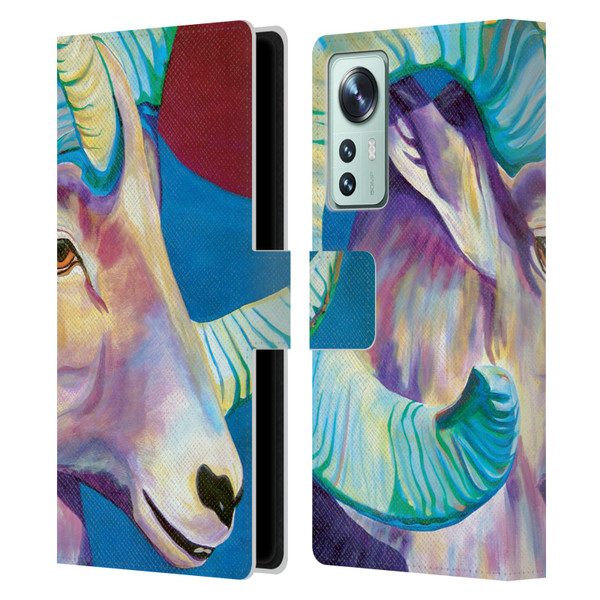 Jody Wright Animals Bighorn Leather Book Wallet Case Cover For Xiaomi 12