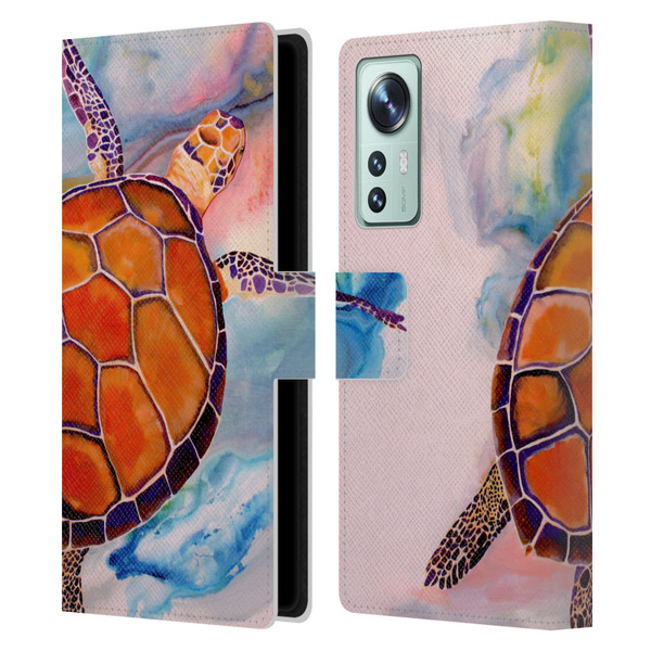 Jody Wright Animals Tranquility Sea Turtle Leather Book Wallet Case Cover For Xiaomi 12