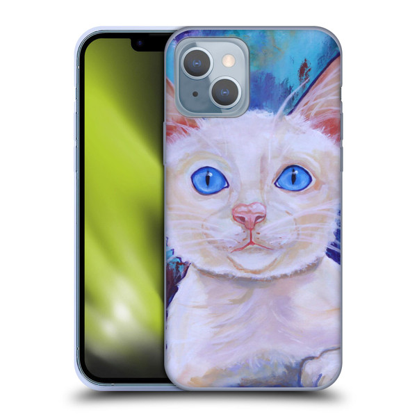 Jody Wright Dog And Cat Collection Pretty Blue Eyes Soft Gel Case for Apple iPhone 14