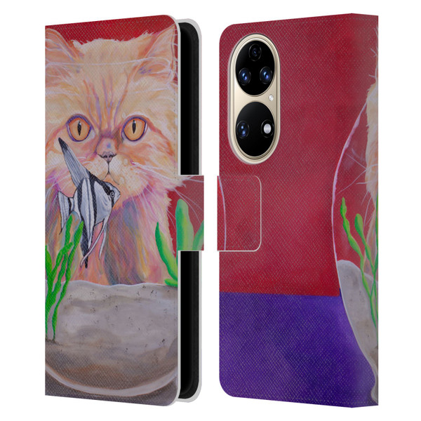 Jody Wright Dog And Cat Collection Infinite Possibilities Leather Book Wallet Case Cover For Huawei P50