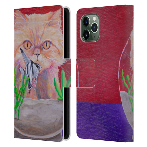 Jody Wright Dog And Cat Collection Infinite Possibilities Leather Book Wallet Case Cover For Apple iPhone 11 Pro