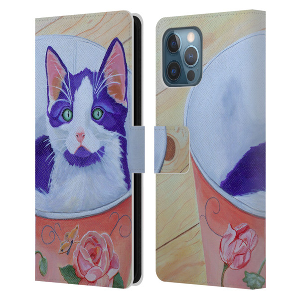 Jody Wright Dog And Cat Collection Bucket Of Love Leather Book Wallet Case Cover For Apple iPhone 12 Pro Max