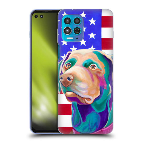 Jody Wright Dog And Cat Collection US Flag Soft Gel Case for Motorola Moto G100