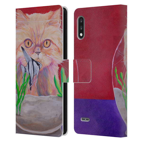 Jody Wright Dog And Cat Collection Infinite Possibilities Leather Book Wallet Case Cover For LG K22