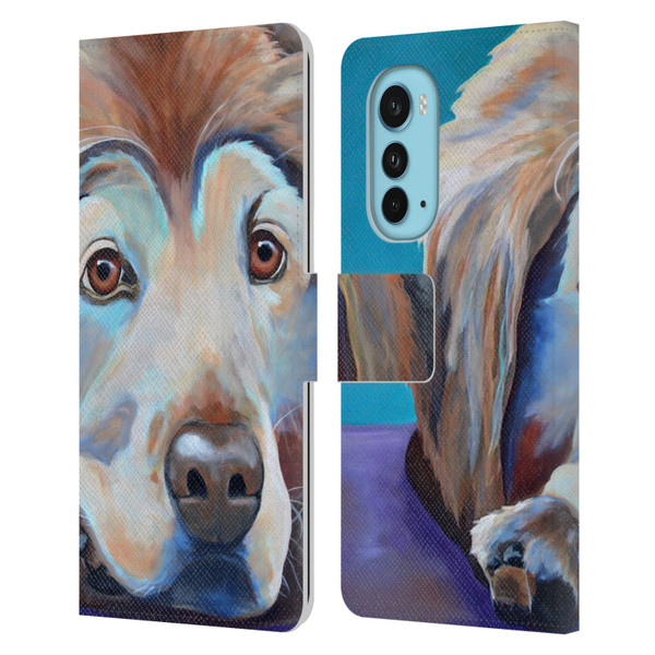 Jody Wright Dog And Cat Collection A Little Rest & Relaxation Leather Book Wallet Case Cover For Motorola Edge (2022)