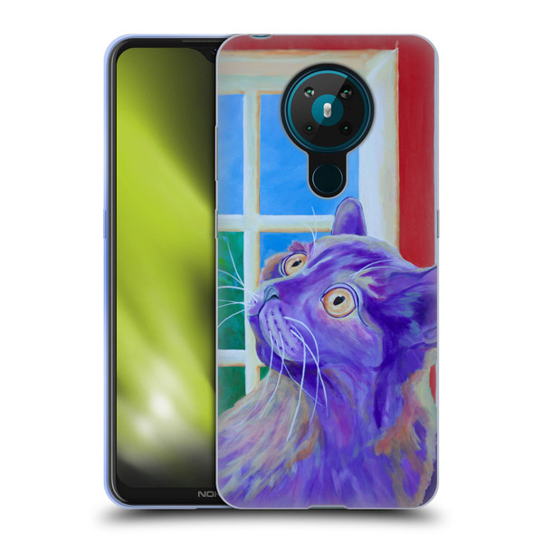 Jody Wright Dog And Cat Collection Just Outside The Window Soft Gel Case for Nokia 5.3