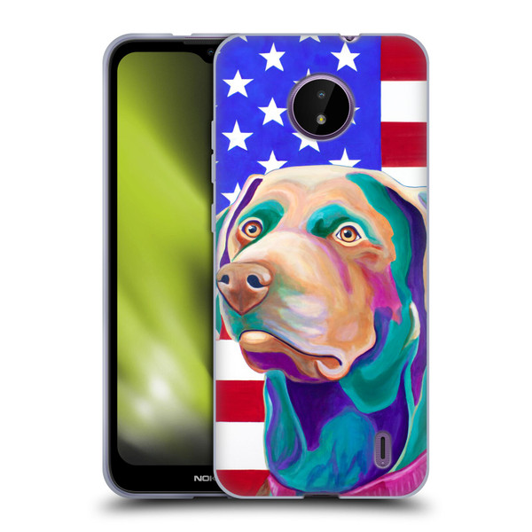 Jody Wright Dog And Cat Collection US Flag Soft Gel Case for Nokia C10 / C20