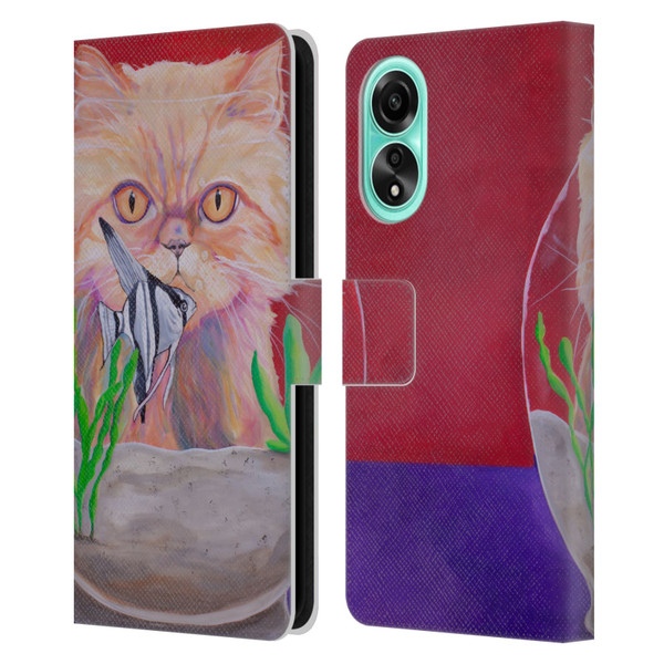 Jody Wright Dog And Cat Collection Infinite Possibilities Leather Book Wallet Case Cover For OPPO A78 4G