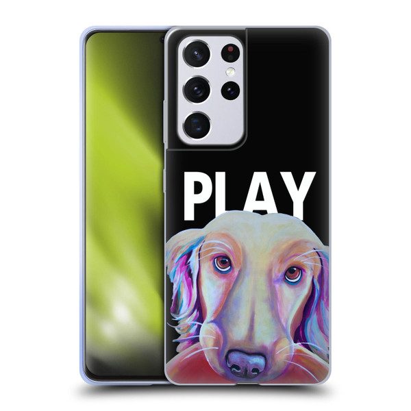 Jody Wright Dog And Cat Collection Playful Soft Gel Case for Samsung Galaxy S21 Ultra 5G