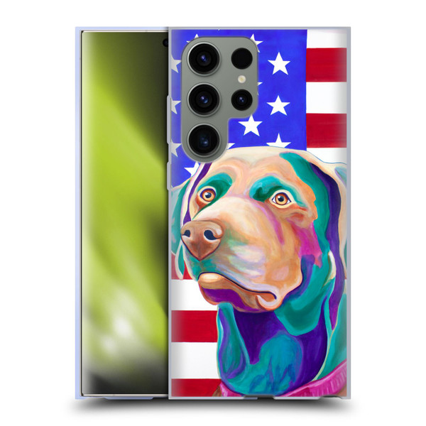 Jody Wright Dog And Cat Collection US Flag Soft Gel Case for Samsung Galaxy S23 Ultra 5G