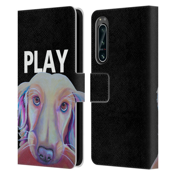 Jody Wright Dog And Cat Collection Playful Leather Book Wallet Case Cover For Sony Xperia 5 IV