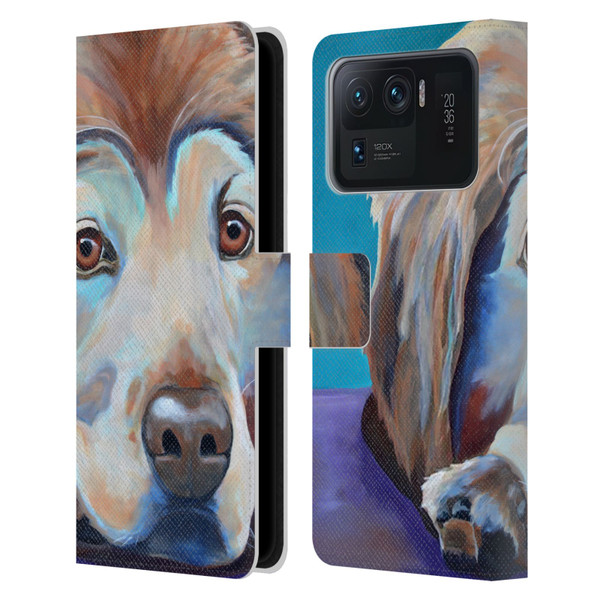 Jody Wright Dog And Cat Collection A Little Rest & Relaxation Leather Book Wallet Case Cover For Xiaomi Mi 11 Ultra