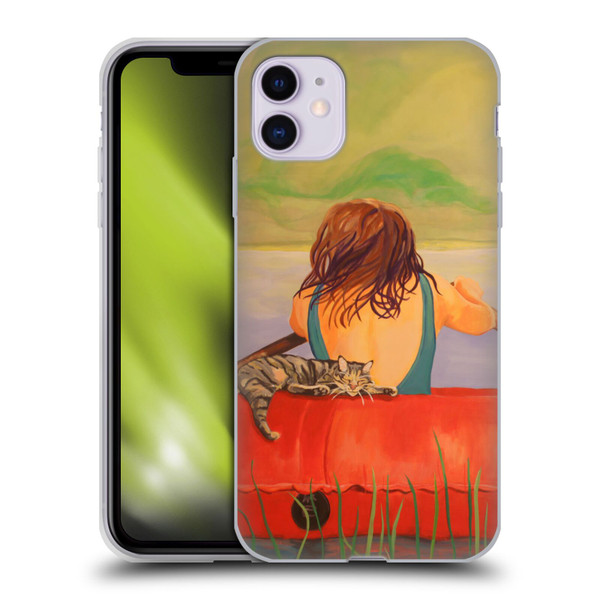 Jody Wright Life Around Us The Woman And Cat Nap Soft Gel Case for Apple iPhone 11