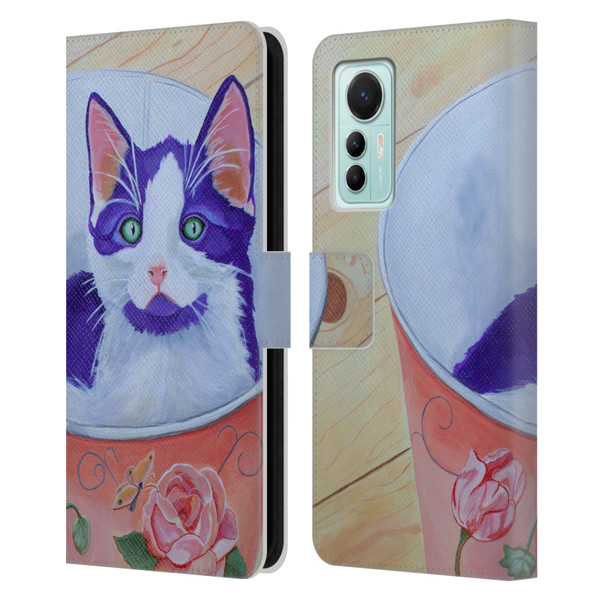 Jody Wright Dog And Cat Collection Bucket Of Love Leather Book Wallet Case Cover For Xiaomi 12 Lite