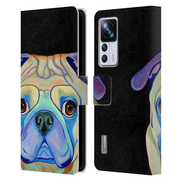 Jody Wright Dog And Cat Collection Pug Leather Book Wallet Case Cover For Xiaomi 12T Pro