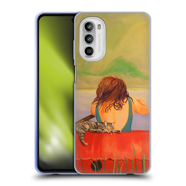 Jody Wright Life Around Us The Woman And Cat Nap Soft Gel Case for Motorola Moto G52