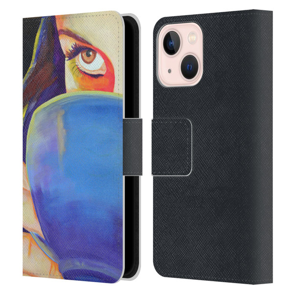 Jody Wright Life Around Us Some Caffeine Required Leather Book Wallet Case Cover For Apple iPhone 13 Mini