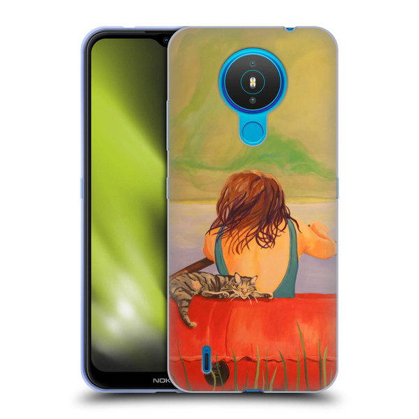 Jody Wright Life Around Us The Woman And Cat Nap Soft Gel Case for Nokia 1.4