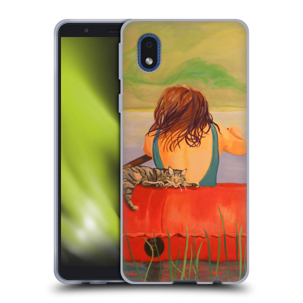 Jody Wright Life Around Us The Woman And Cat Nap Soft Gel Case for Samsung Galaxy A01 Core (2020)