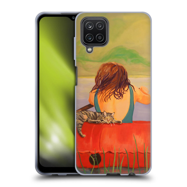 Jody Wright Life Around Us The Woman And Cat Nap Soft Gel Case for Samsung Galaxy A12 (2020)