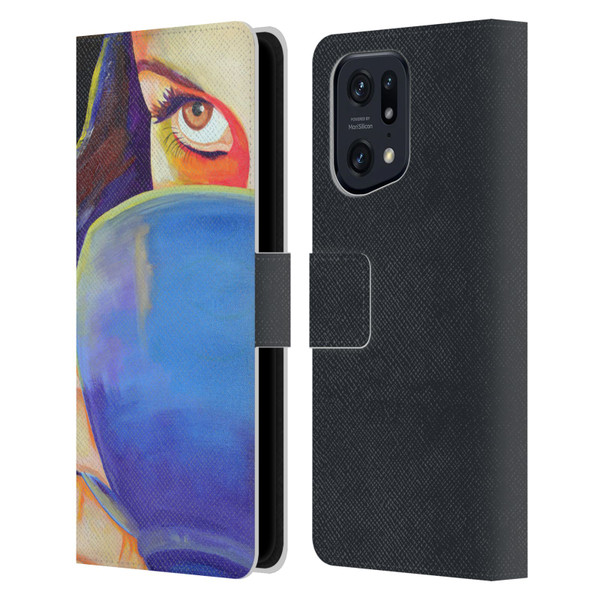 Jody Wright Life Around Us Some Caffeine Required Leather Book Wallet Case Cover For OPPO Find X5 Pro