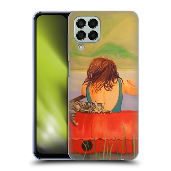 Jody Wright Life Around Us The Woman And Cat Nap Soft Gel Case for Samsung Galaxy M33 (2022)