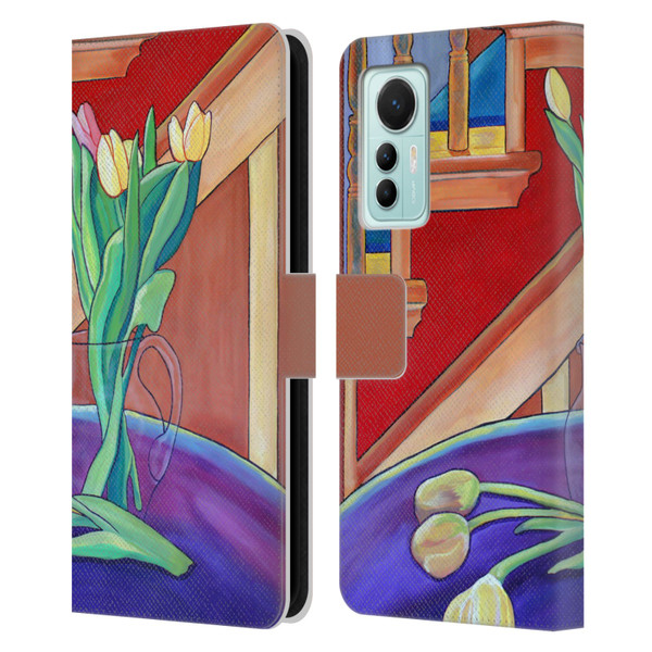 Jody Wright Life Around Us Spring Tulips Leather Book Wallet Case Cover For Xiaomi 12 Lite