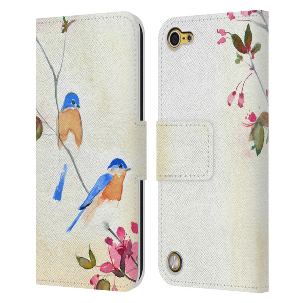 Mai Autumn Birds Blossoms Leather Book Wallet Case Cover For Apple iPod Touch 5G 5th Gen