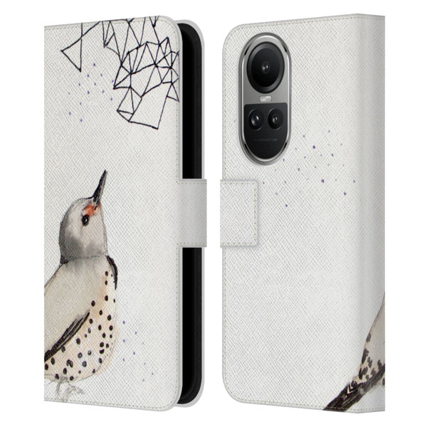 Mai Autumn Birds Northern Flicker Leather Book Wallet Case Cover For OPPO Reno10 5G / Reno10 Pro 5G