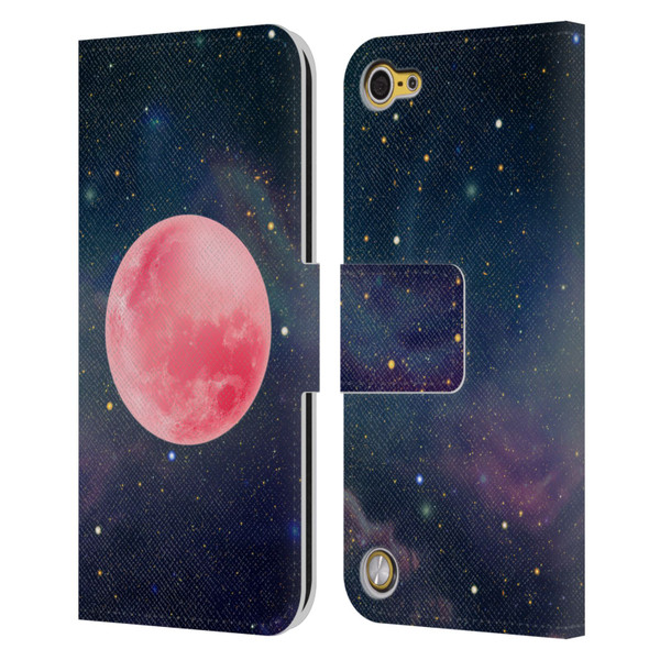 Cosmo18 Space Pink Moon Leather Book Wallet Case Cover For Apple iPod Touch 5G 5th Gen