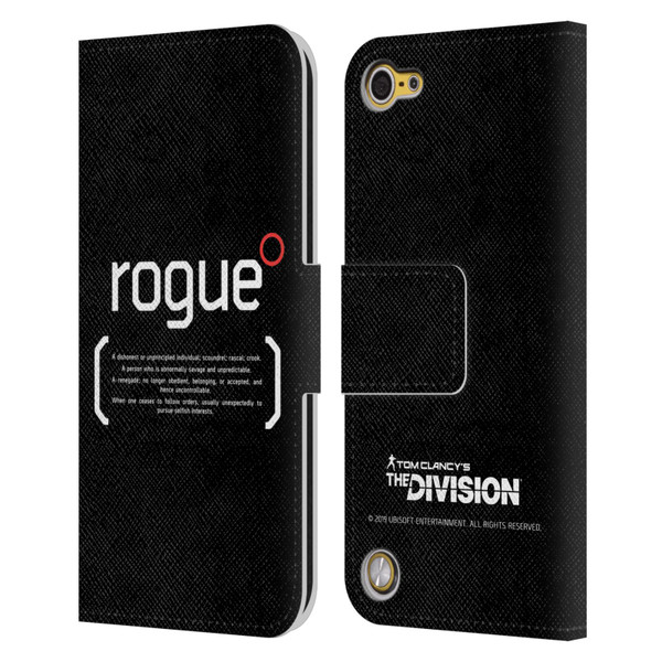 Tom Clancy's The Division Dark Zone Rouge 1 Leather Book Wallet Case Cover For Apple iPod Touch 5G 5th Gen