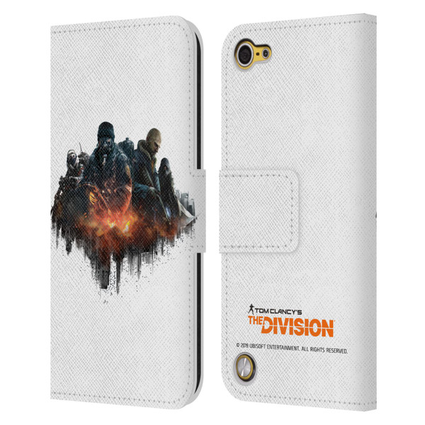 Tom Clancy's The Division Factions Group Leather Book Wallet Case Cover For Apple iPod Touch 5G 5th Gen