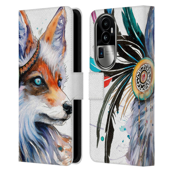Pixie Cold Animals Fox Leather Book Wallet Case Cover For OPPO Reno10 Pro+