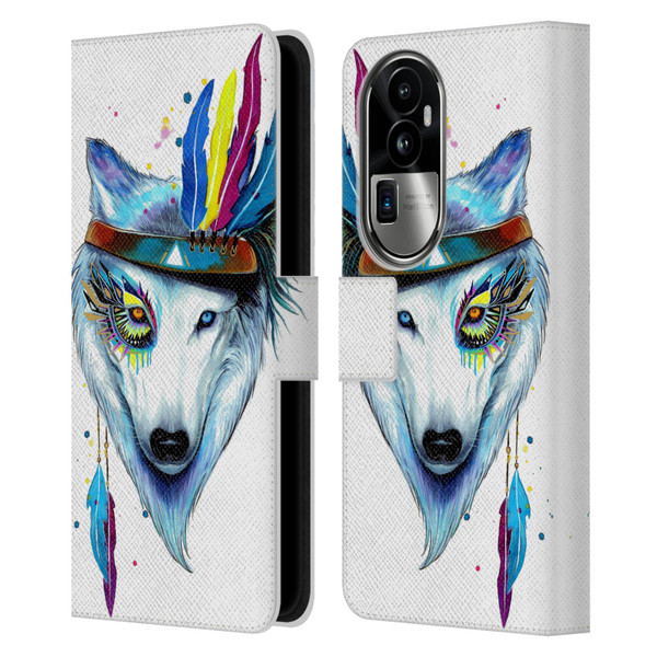 Pixie Cold Animals Warrior Leather Book Wallet Case Cover For OPPO Reno10 Pro+