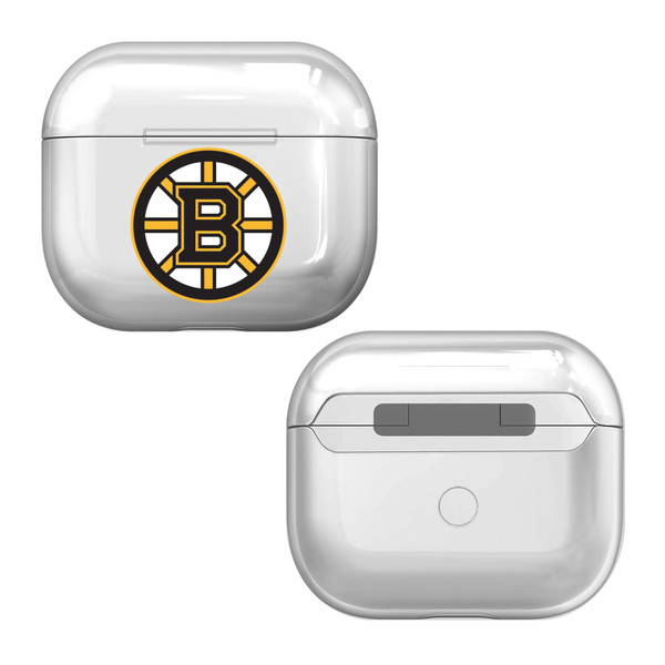 NHL Team Logo 1 Boston Bruins Clear Hard Crystal Cover Case for Apple AirPods 3 3rd Gen Charging Case