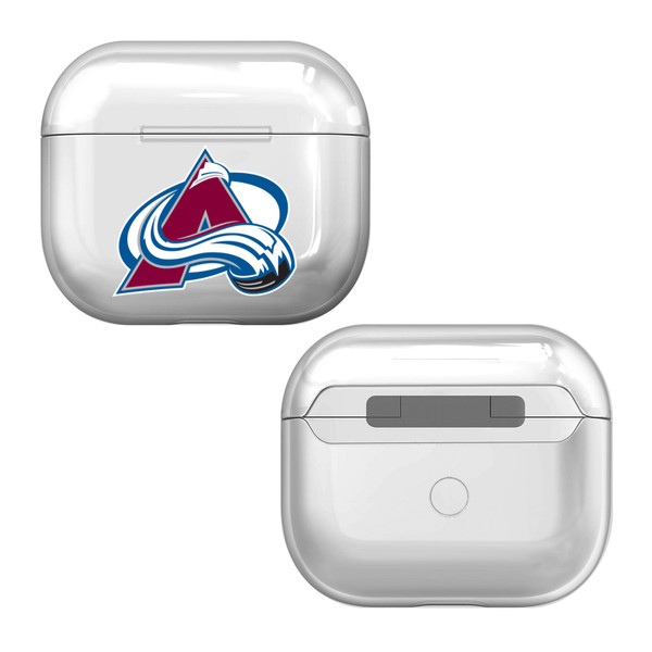 NHL Team Logo 1 Colorado Avalanche Clear Hard Crystal Cover Case for Apple AirPods 3 3rd Gen Charging Case