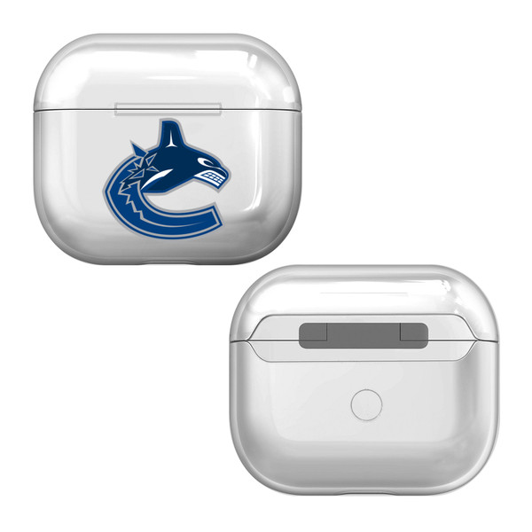 NHL Team Logo Vancouver Canucks Clear Hard Crystal Cover Case for Apple AirPods 3 3rd Gen Charging Case