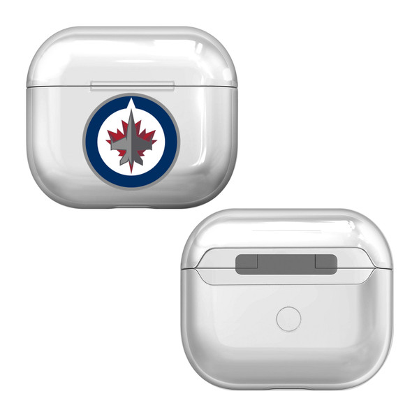 NHL Team Logo Winnipeg Jets Clear Hard Crystal Cover Case for Apple AirPods 3 3rd Gen Charging Case